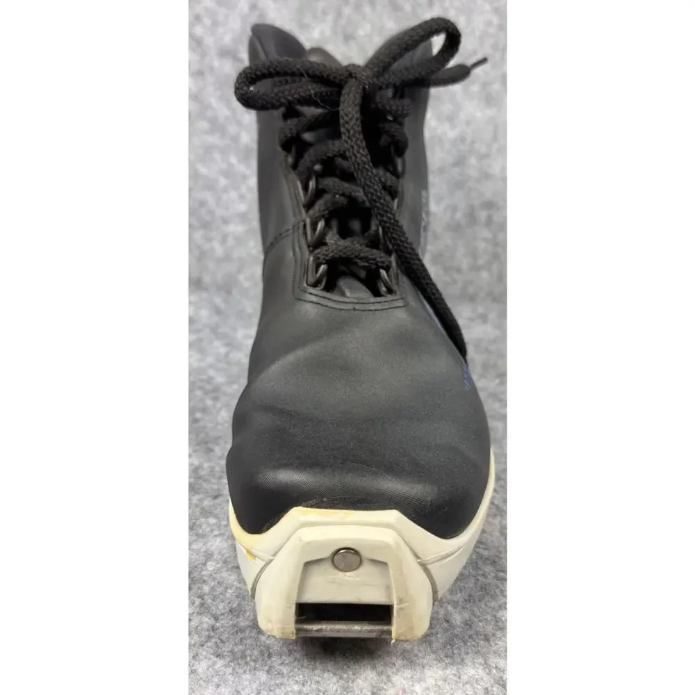Vintage Meindl Cross Country Ski Boots Black Blue Lace Up Nordic Touring